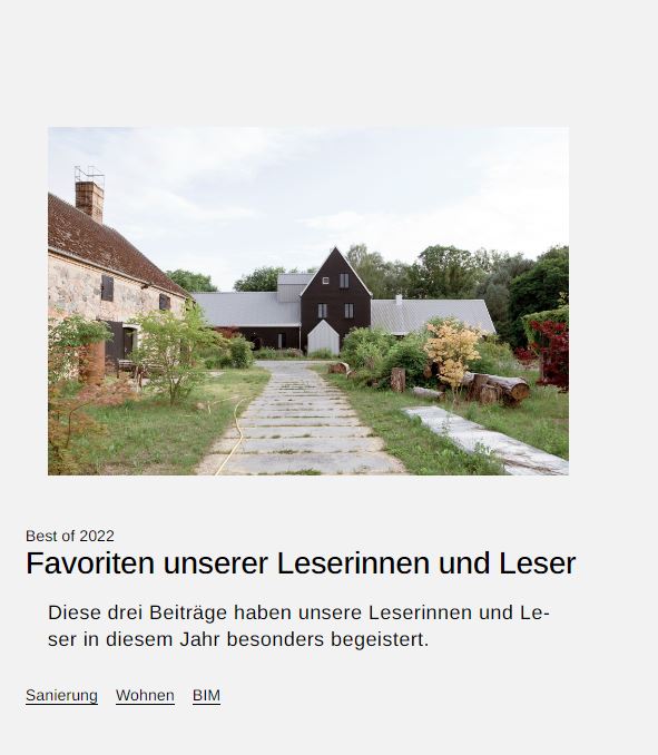 Güldenhof voted as reader's favourite on DETAIL